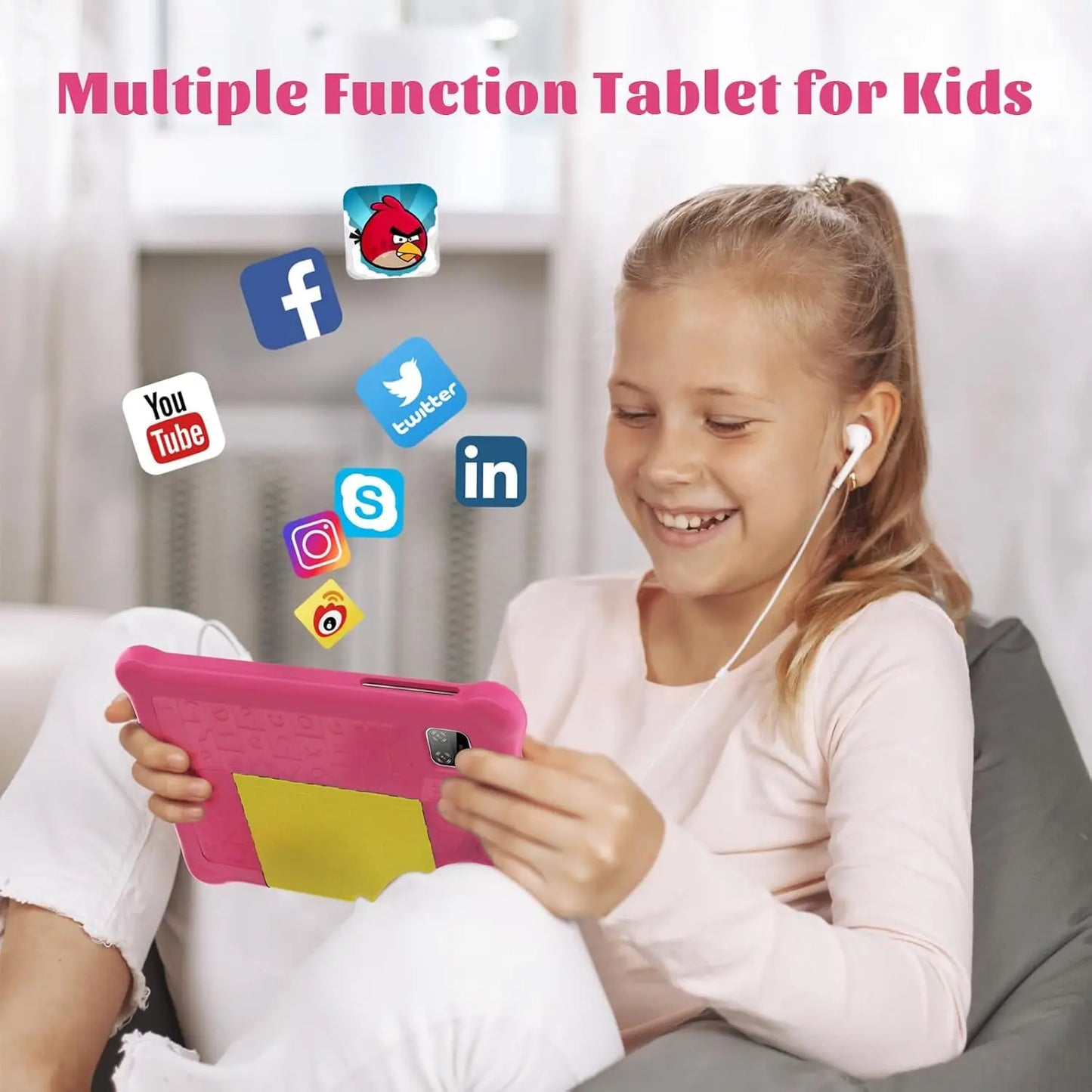 Kids Tablet 7 Inch Android 12 Quad Core 5GB+32GB WiFi 5000mAh Battery