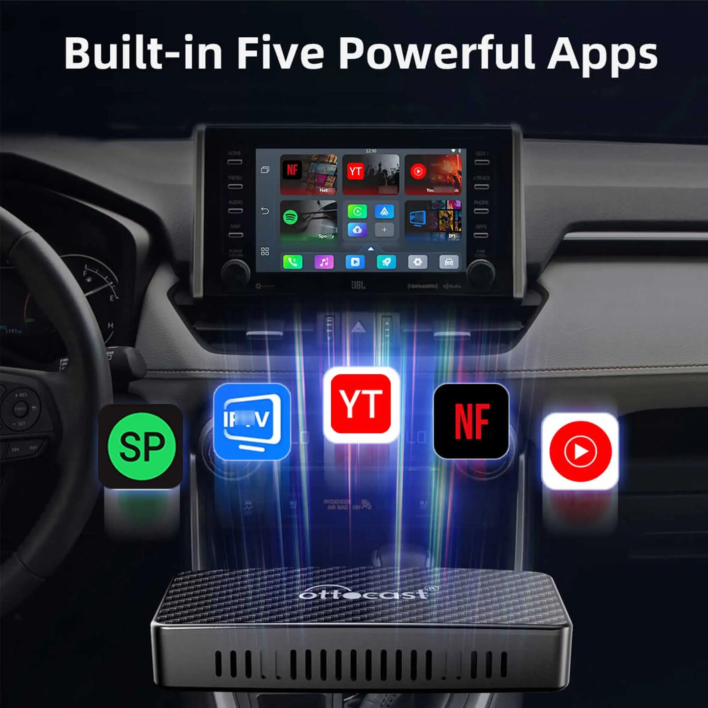 Play2Video Pro Wireless CarPlay Android Auto Adapter USB TV Stick