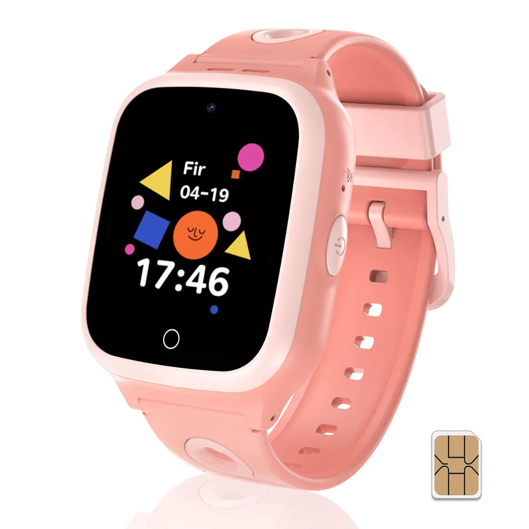 4G Smart Watch for Kids, with 30-Day Free Unlimited Plan, Video Call, Voice Chat, GPS,