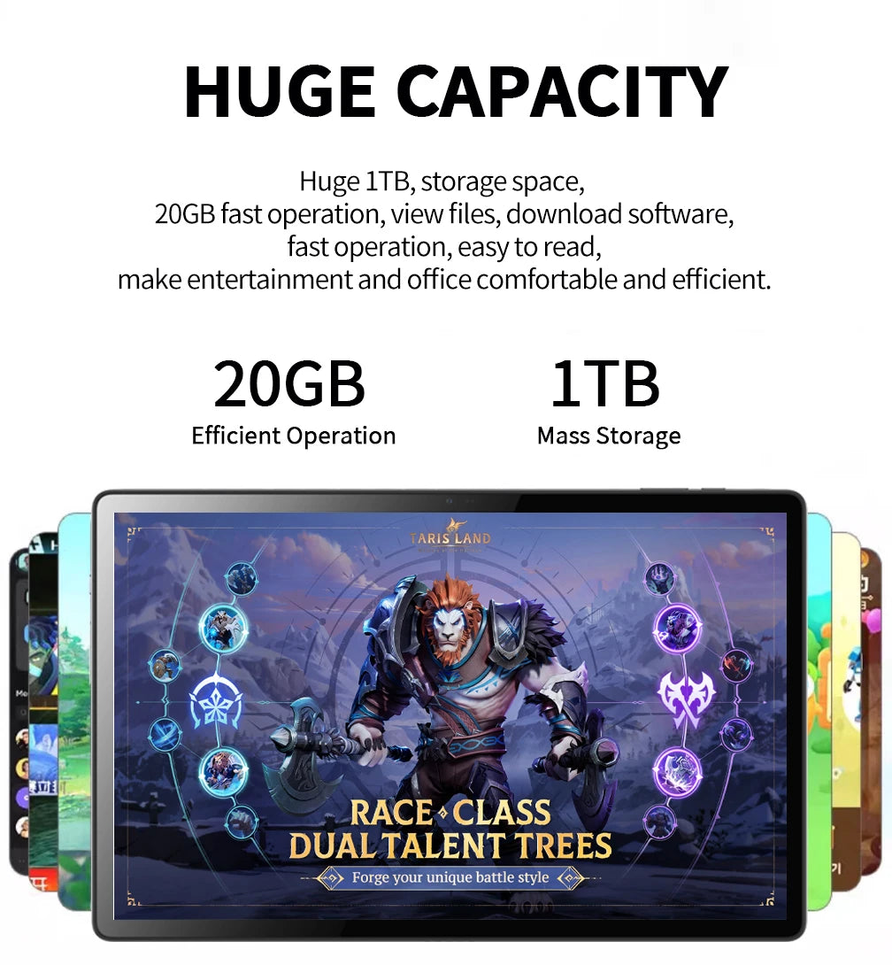 2025 New Arrival 14 Inch 10 Core Tablet Android 13 Google Play,4G/5G Network GPS Bluetooth WiFi