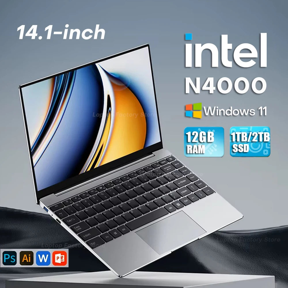 2025 Laptop Computer Windows 11 Notebook 14.1 Inch Intel Celeron