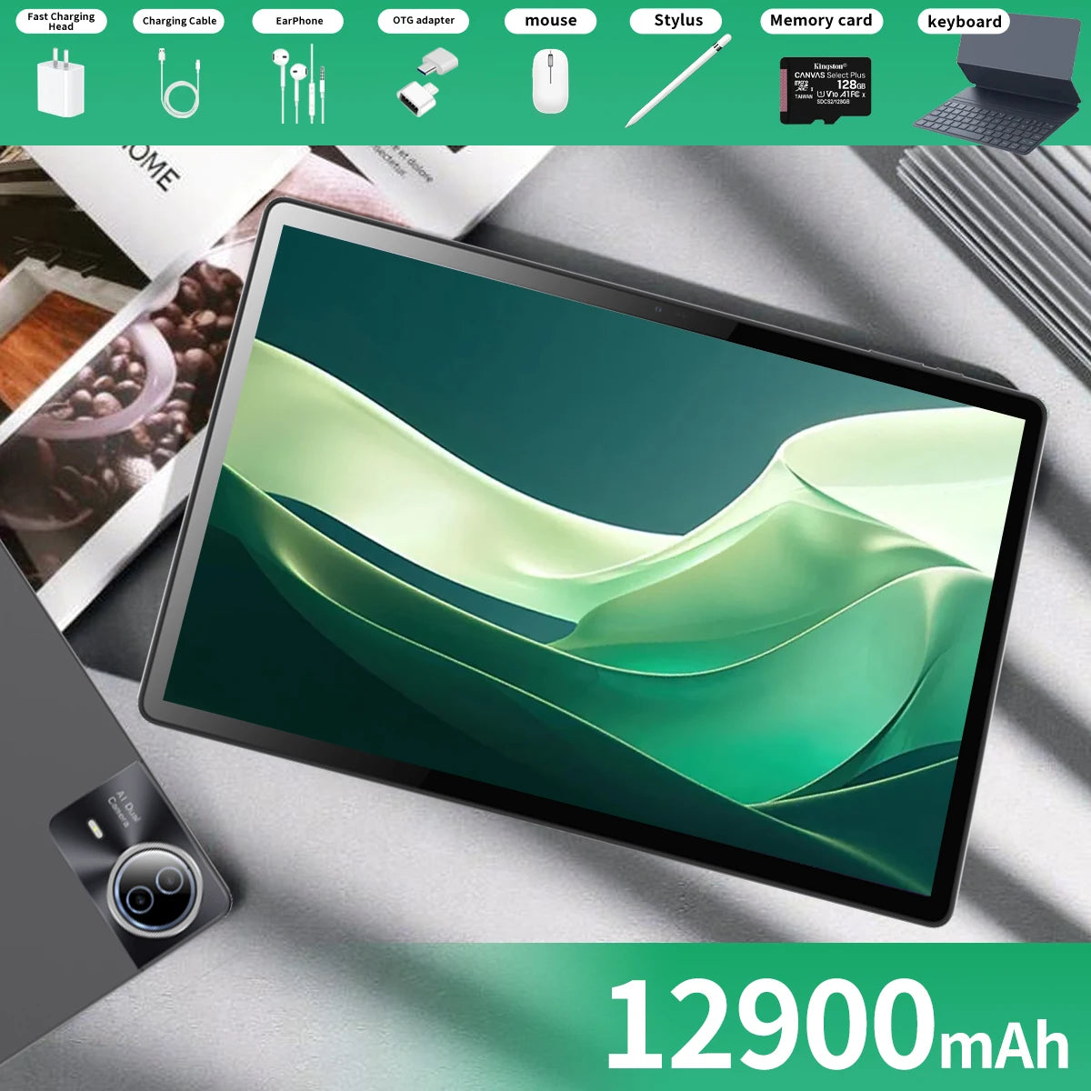 2025 New Arrival 14 Inch 10 Core Tablet Android 13 Google Play,4G/5G Network GPS Bluetooth WiFi