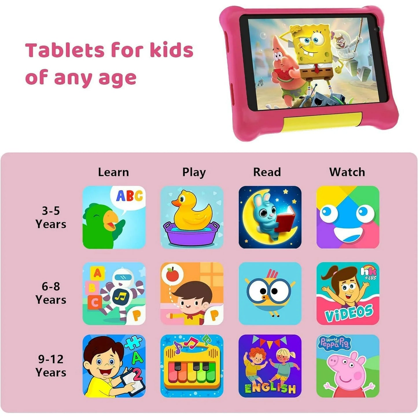 Kid Tablet Android13, 5GB RAM 32GB ROM,128GB