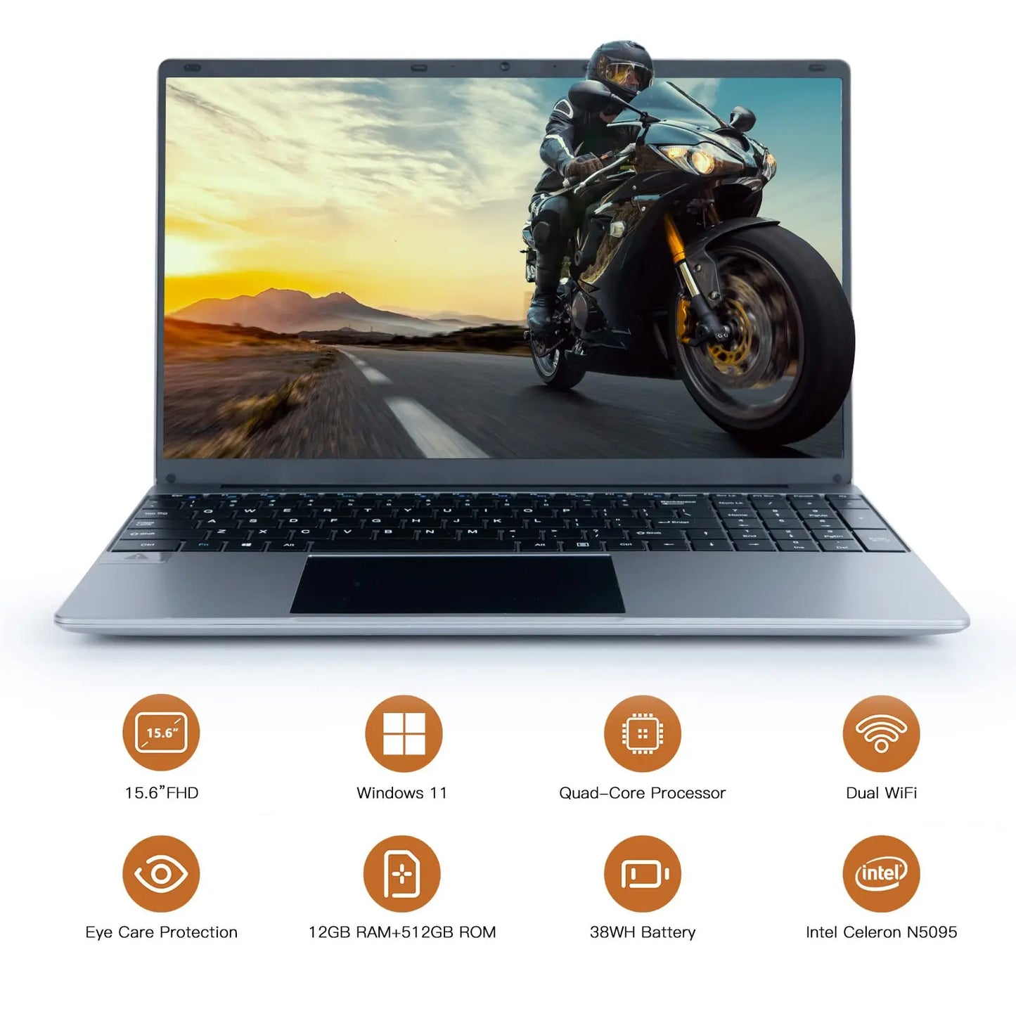 Bestski 15.6 Inch Laptop Intel N5095 Processor 12GB RAM 512GB