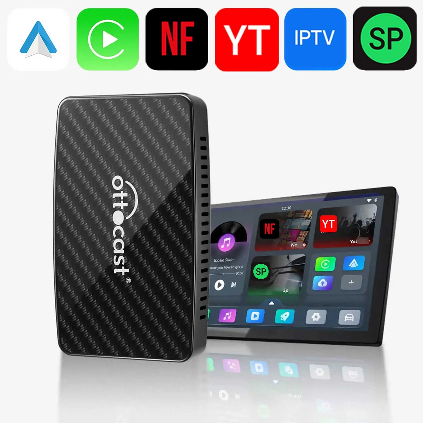 Play2Video Pro Wireless CarPlay Android Auto Adapter USB TV Stick