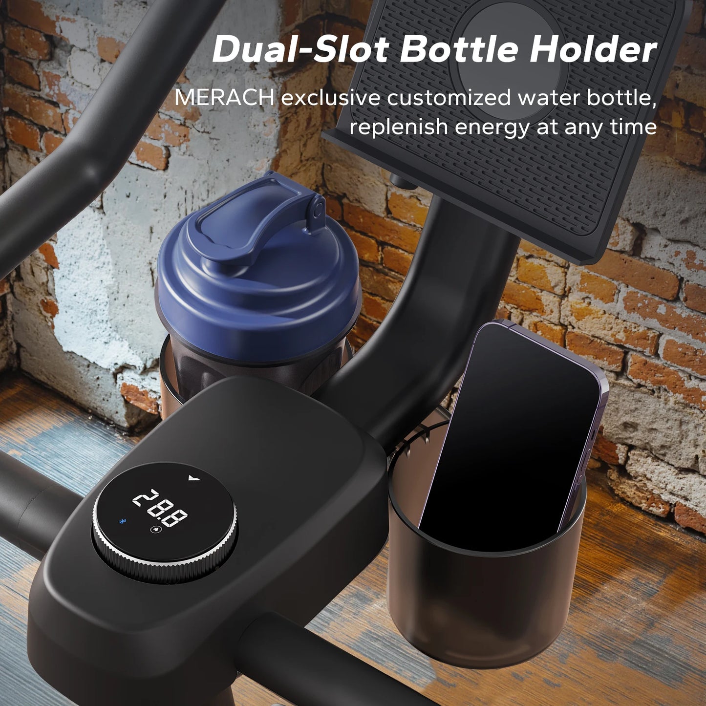 MERACH Exercise Bike Brake Pad/Magnetic Stationary Bike with Exclusive App Low Noise