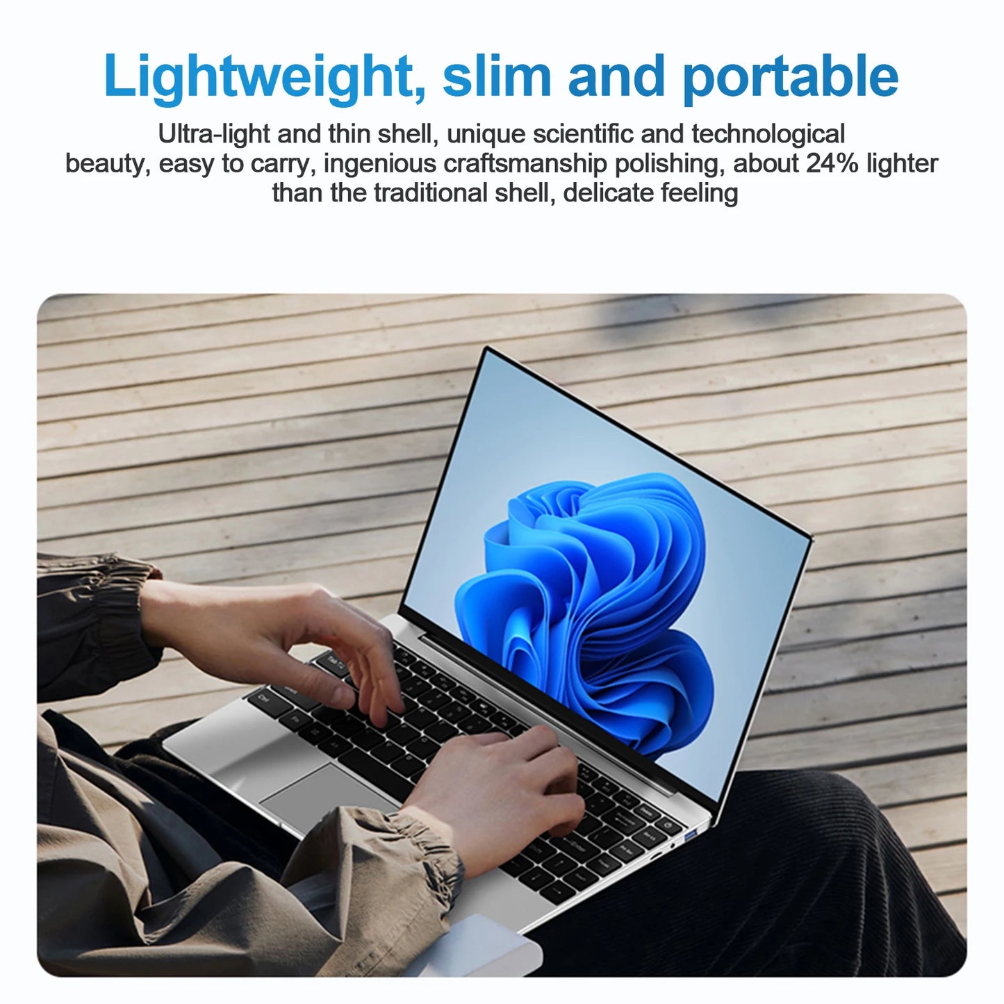 14.1"Ultra Slim Laptop 6GB RAM 2TB SSD Notebook Gamer Office Computer PC Windows 11 Pro