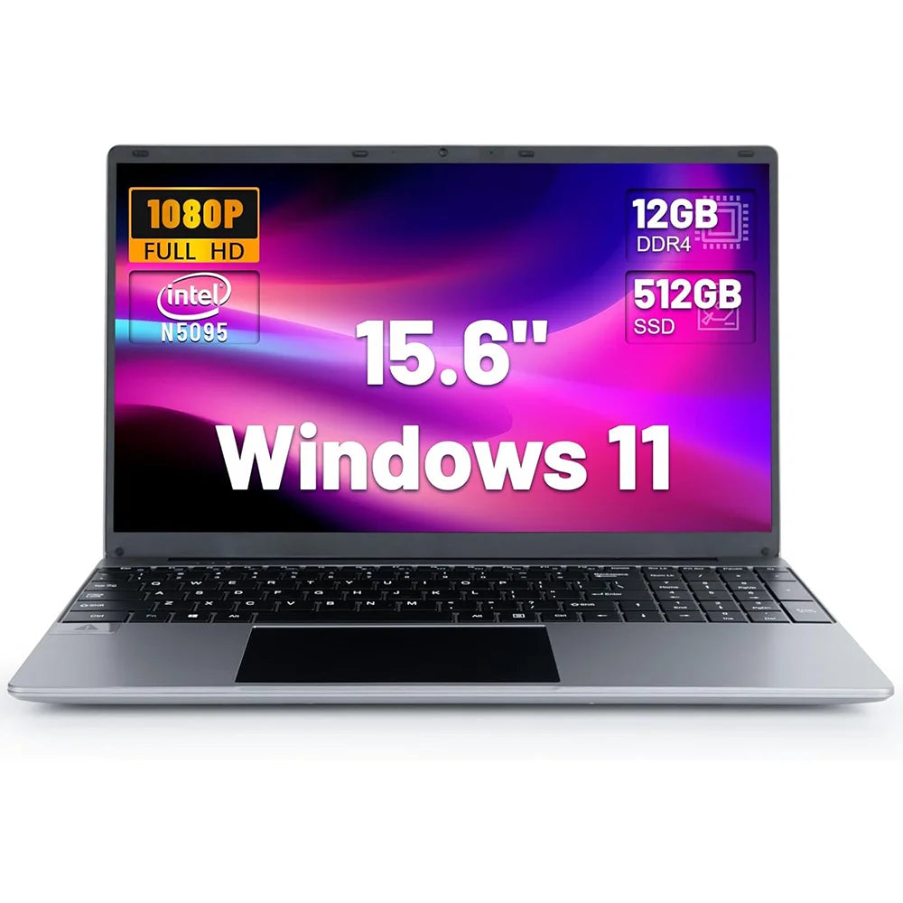 Bestski 15.6 Inch Laptop Intel N5095 Processor 12GB RAM 512GB