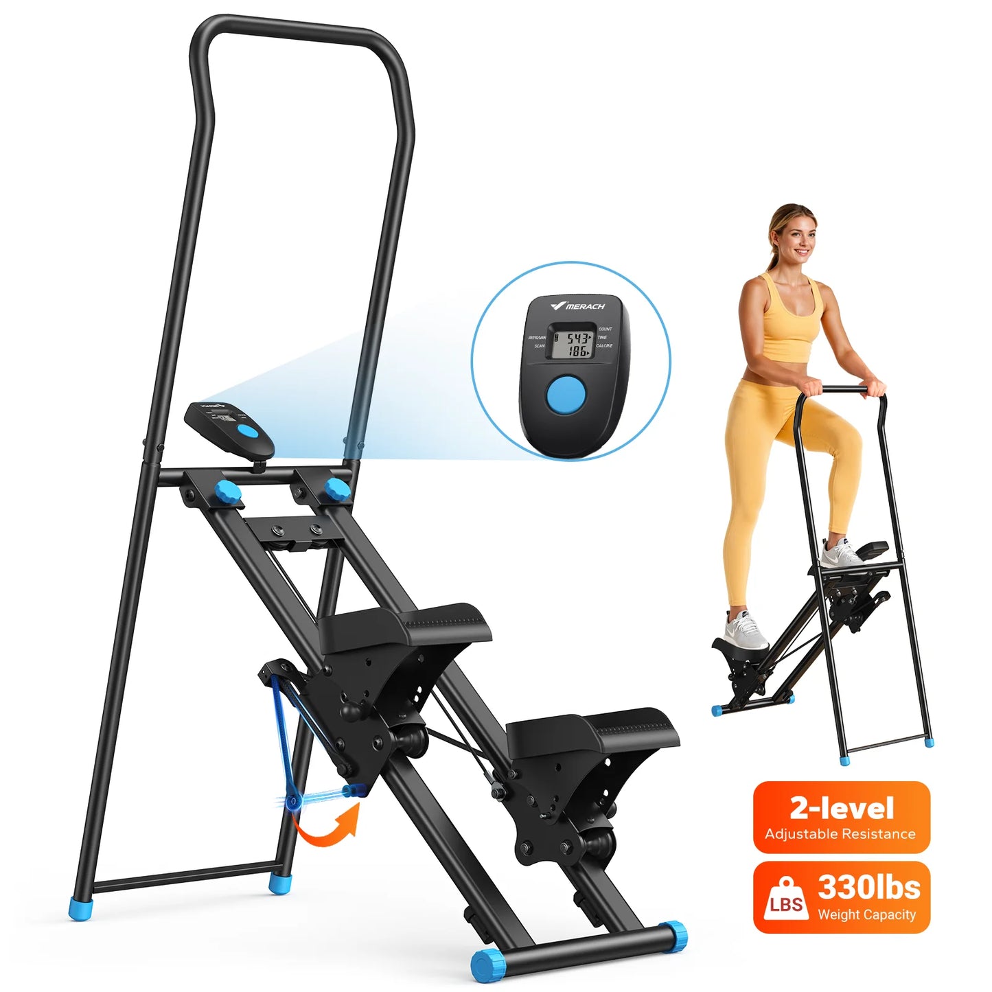 MERACH Stair Stepper for Home Gym Exercise New Version Vertical Climber Machine Full-Body Workout