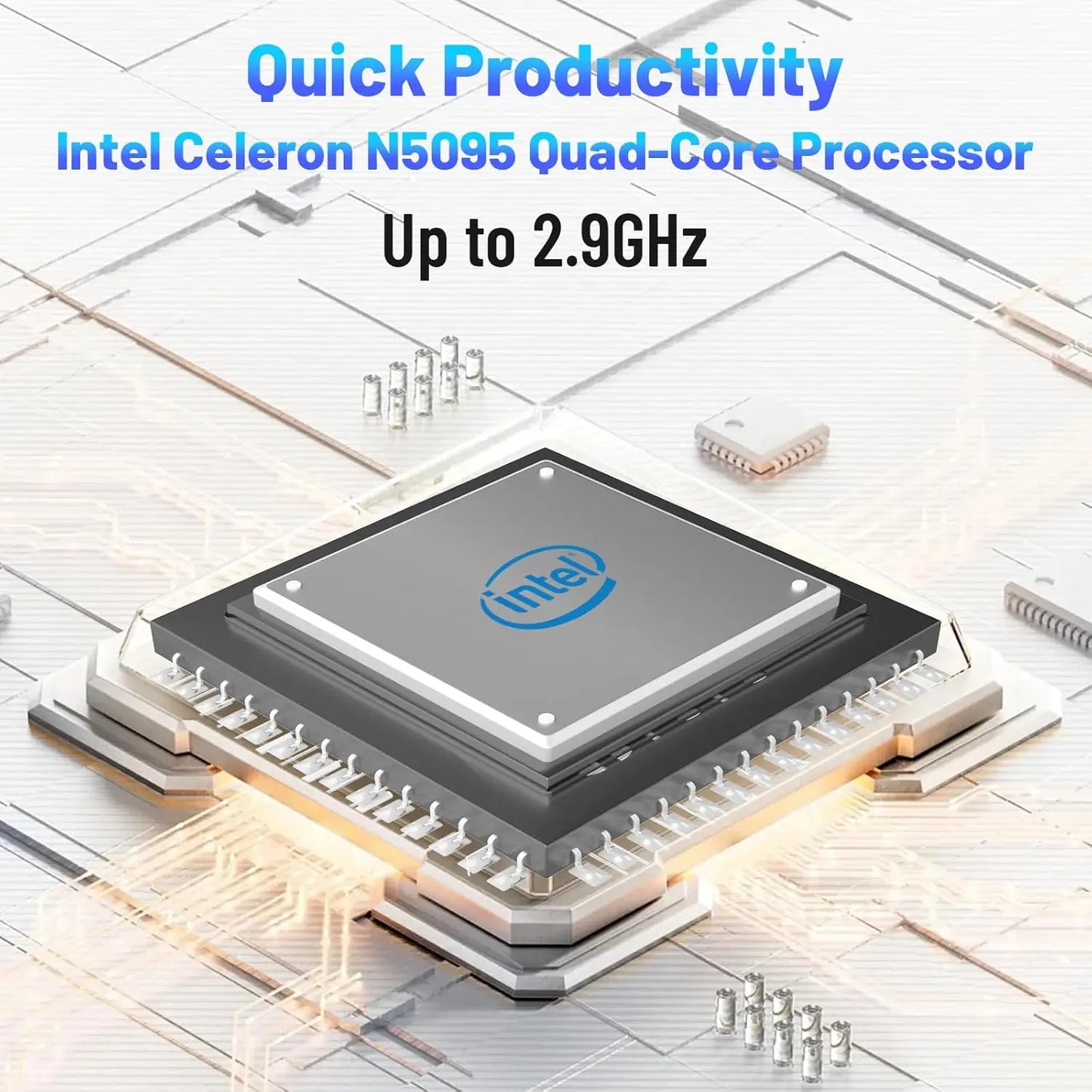 15.6 Inch Laptop Windows 11 Notebook 16G RAM 512GB SSD Quad-Core Intel