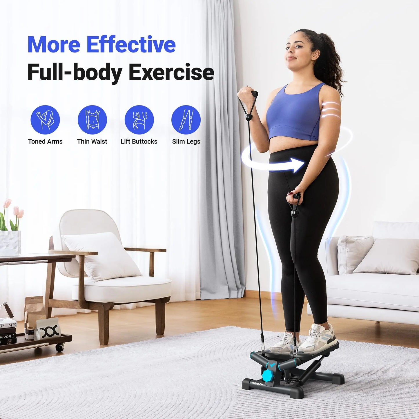 Mini Stepper for Exercise Twist Stair Stepper 330LBS Capacity Stepper Exercise Equipment