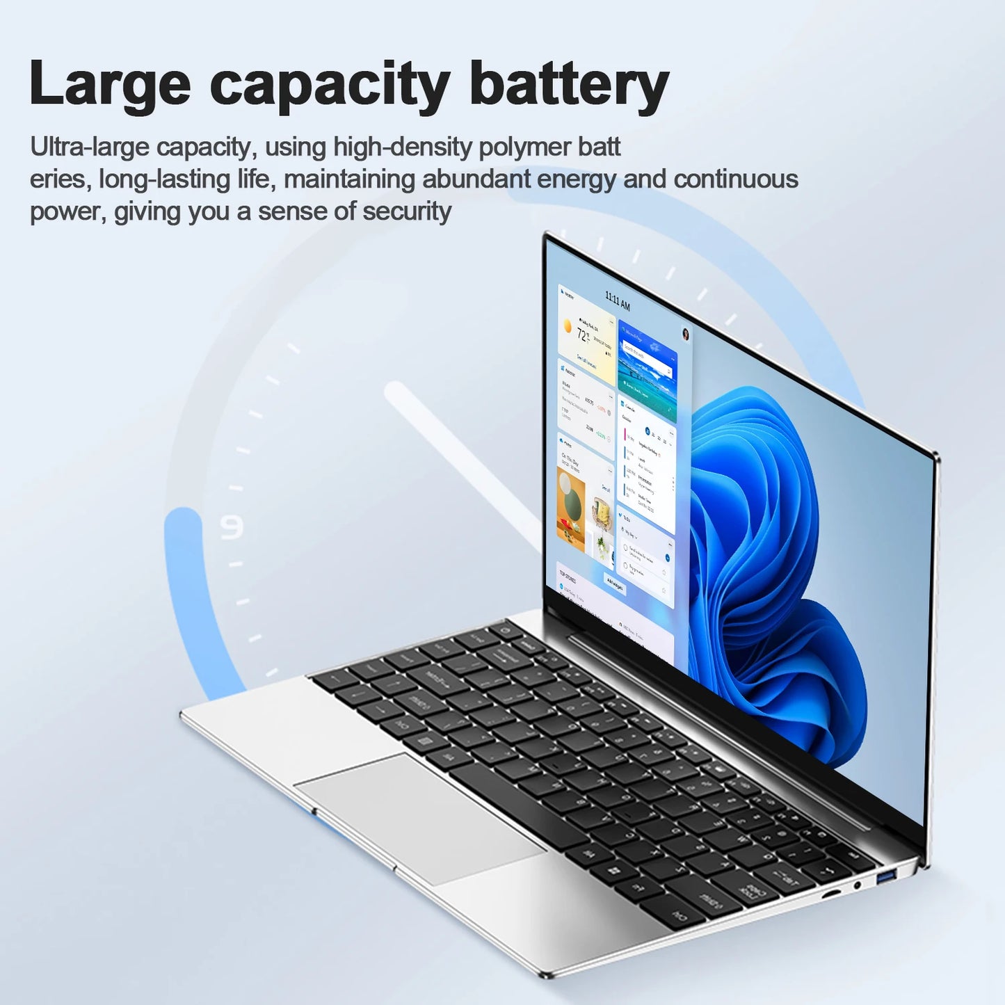 14.1"Ultra Slim Laptop 6GB RAM 2TB SSD Notebook Gamer Office Computer PC Windows 11 Pro