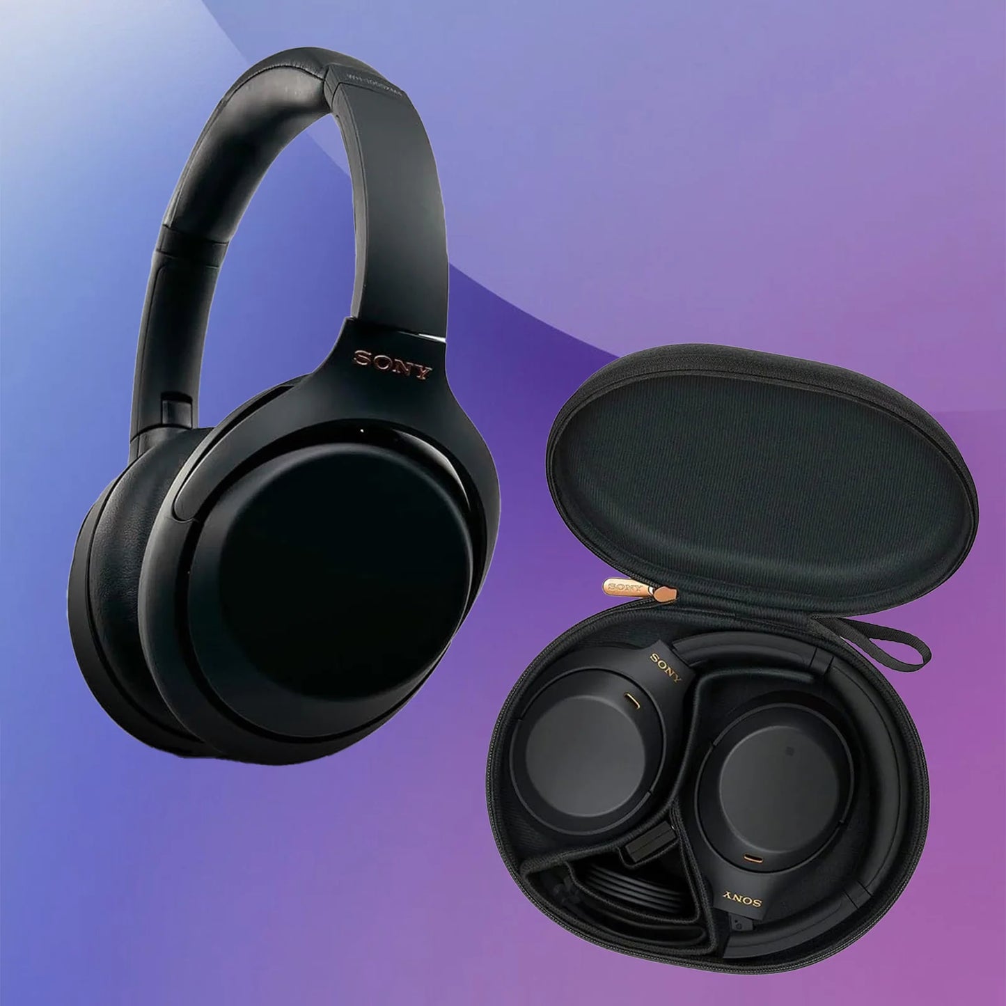 Sony WH-1000XM4/B Wireless Headphone, Black Active Noise Canceling Bluetooth Headphones