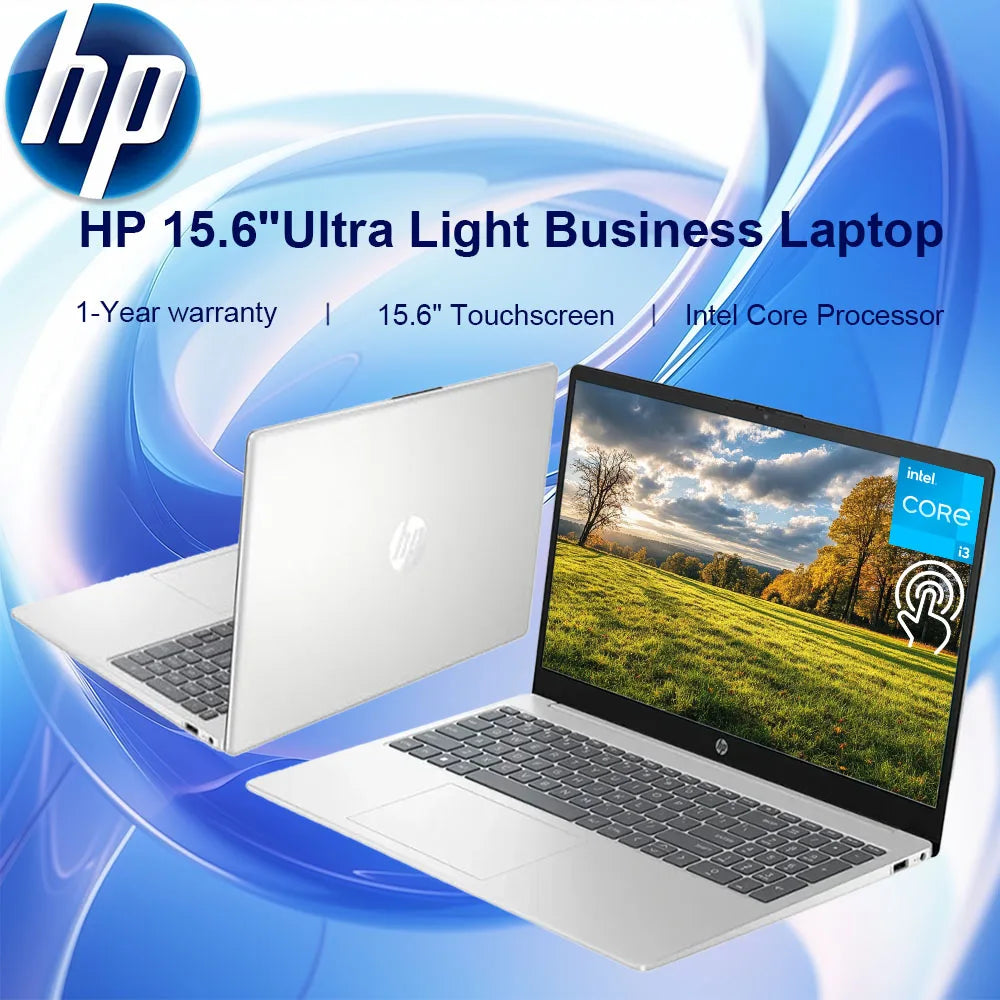 HP 2024 Business Laptop, 15.6" Touchscreen Laptop, Intel