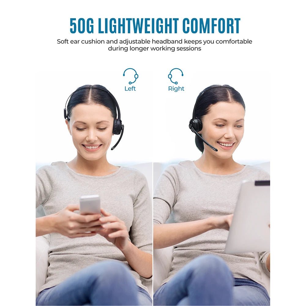 Pro Office Wireless Bluetooth V5.0 headphone With Microphone