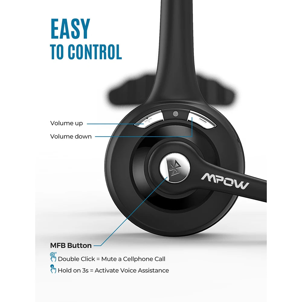 Pro Office Wireless Bluetooth V5.0 headphone With Microphone