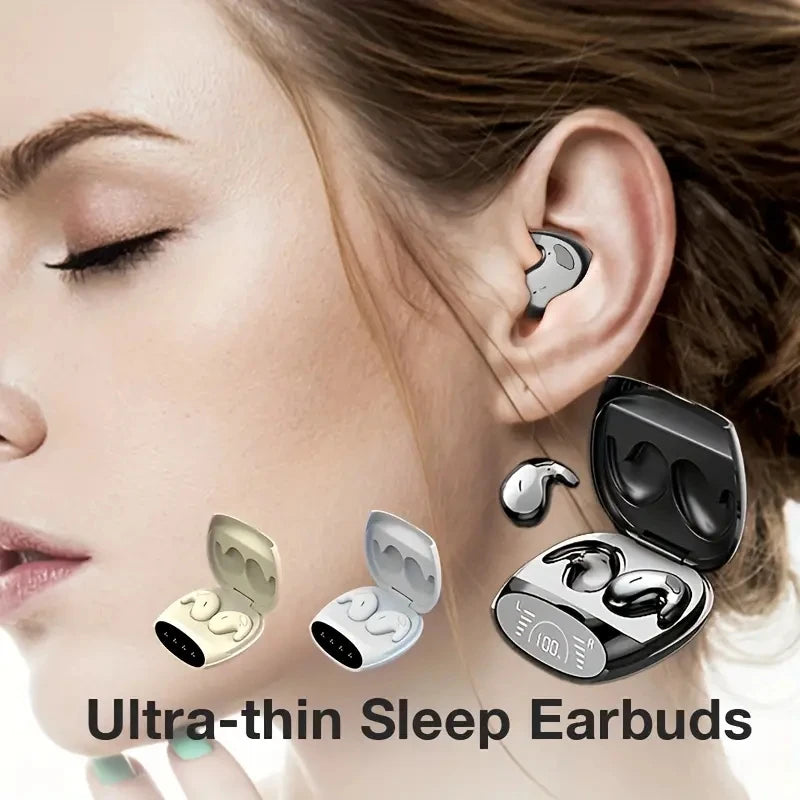 Mini Headphones Bluetooth Invisible Wireless Headset,Sleep Earphone With Mic