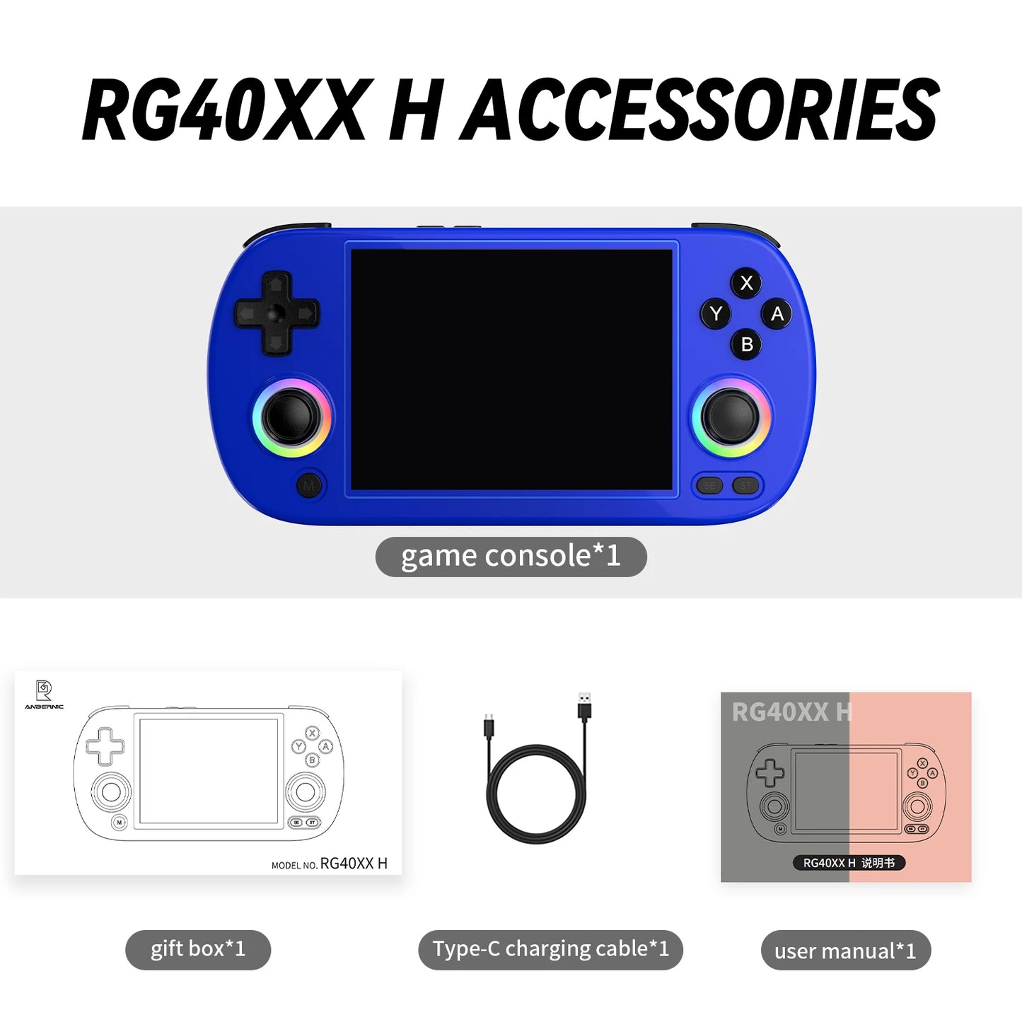 Retro Handheld Game Console 64-bit 5000 Video Games Supports WIFI Bluetooth