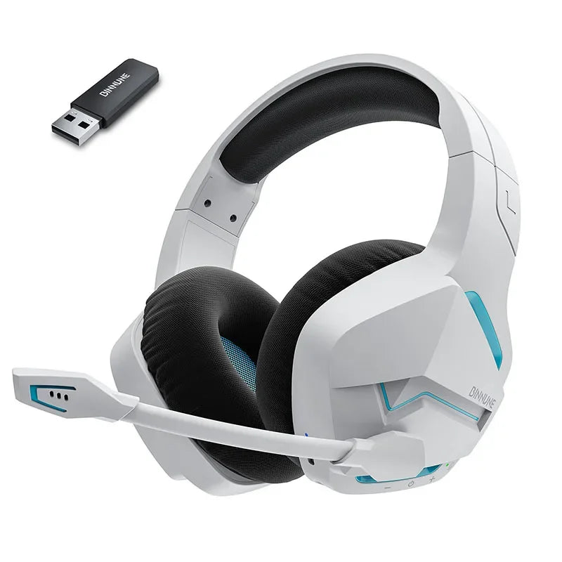 Wireless Gaming Headset with Mic for PC PS4 PS5 2.4G Bluetooth USB Gamer