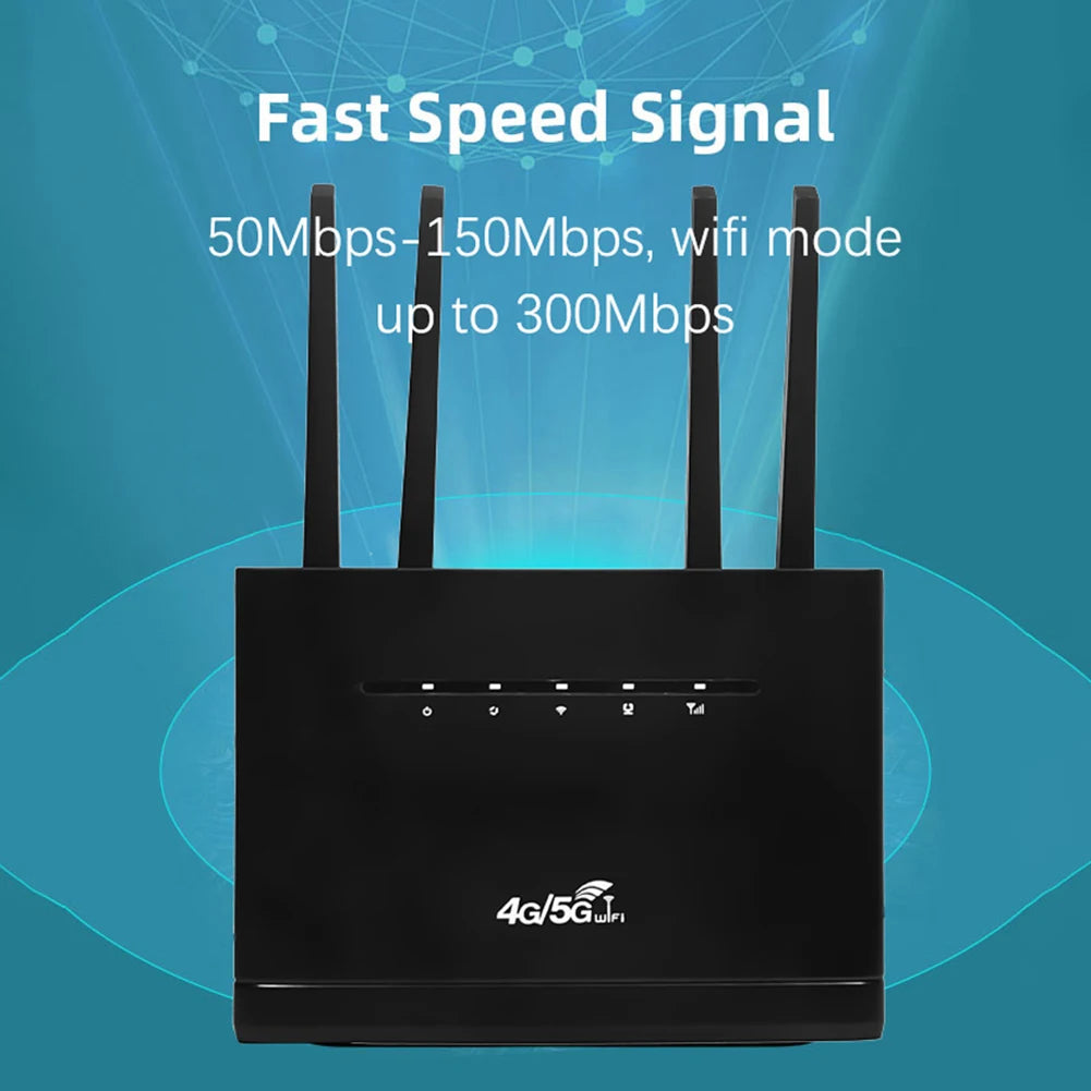 4G Wireless Router 300Mbps 4G LTE CPE Router Modem