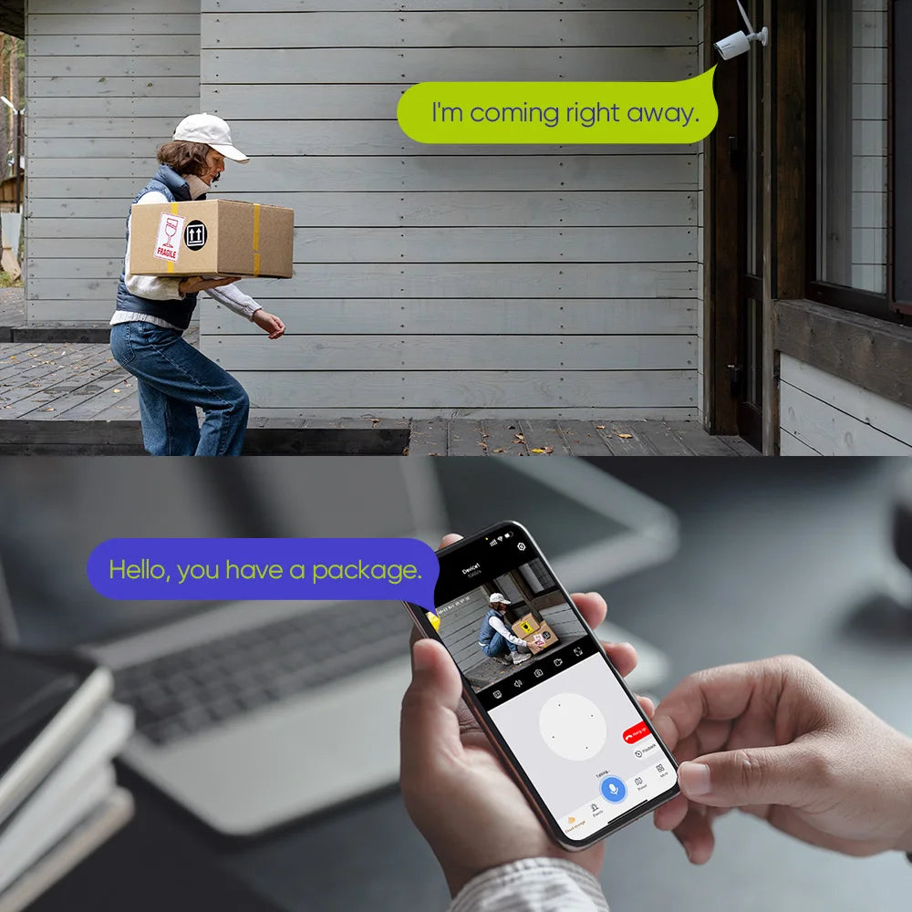 6PCS 5MP Wifi Camera IP Outdoor 10CH NVR Two-way Audio Wireless Audio Video Security