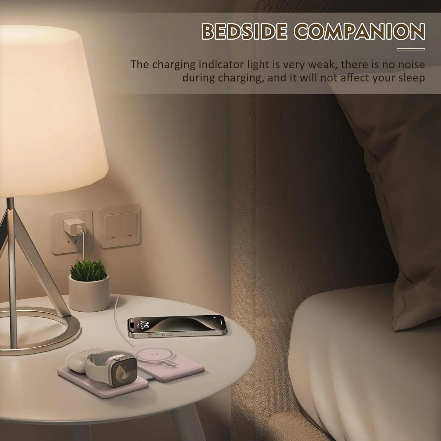 Cell Phone Wireless Charger - 3-in-1 Travel Charging Station