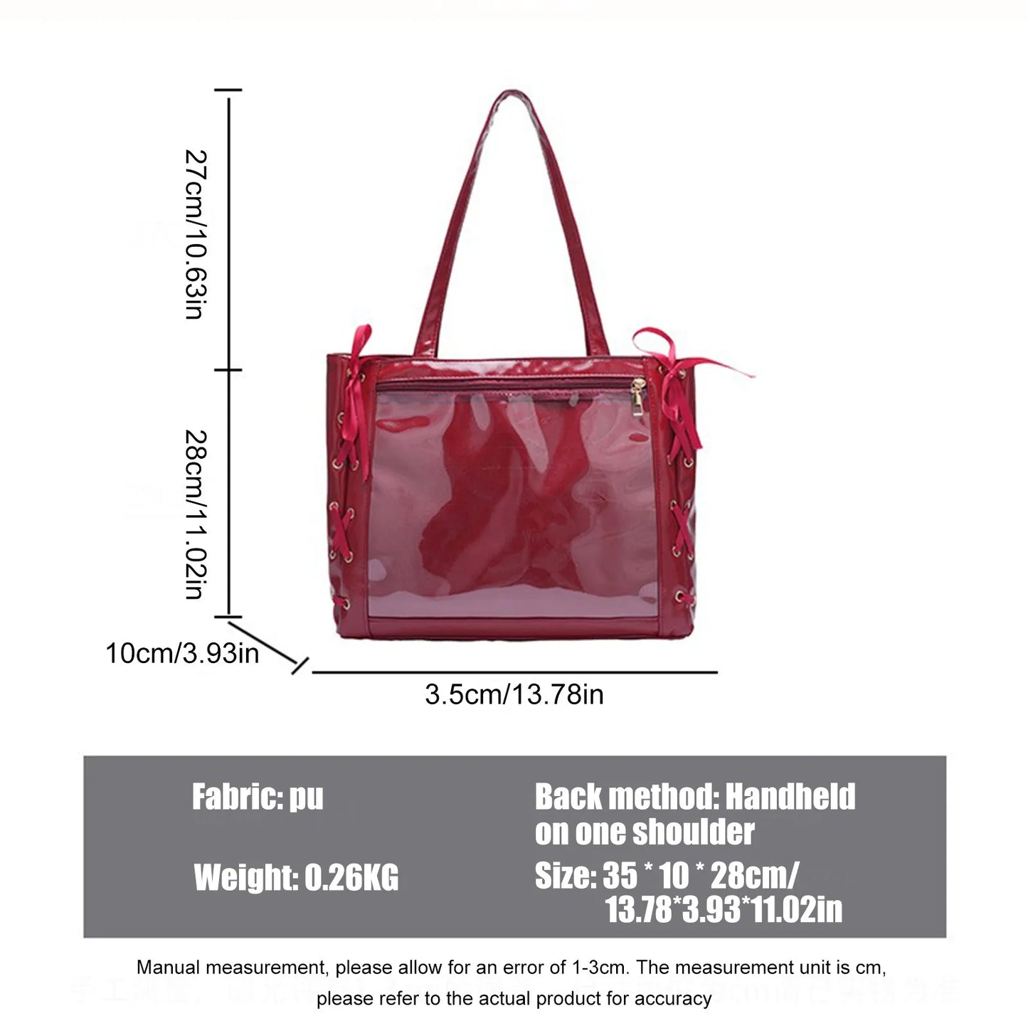 Japanese Kawaii Girls Itabag Large Capacity Pu Leather Shoulder Bag 2025