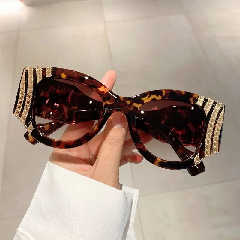 Big Frame Cat Eye Sunglasses Women Fashion Vintage Trendy Sun Glasses Brand Designer Sexy Ladies Shades