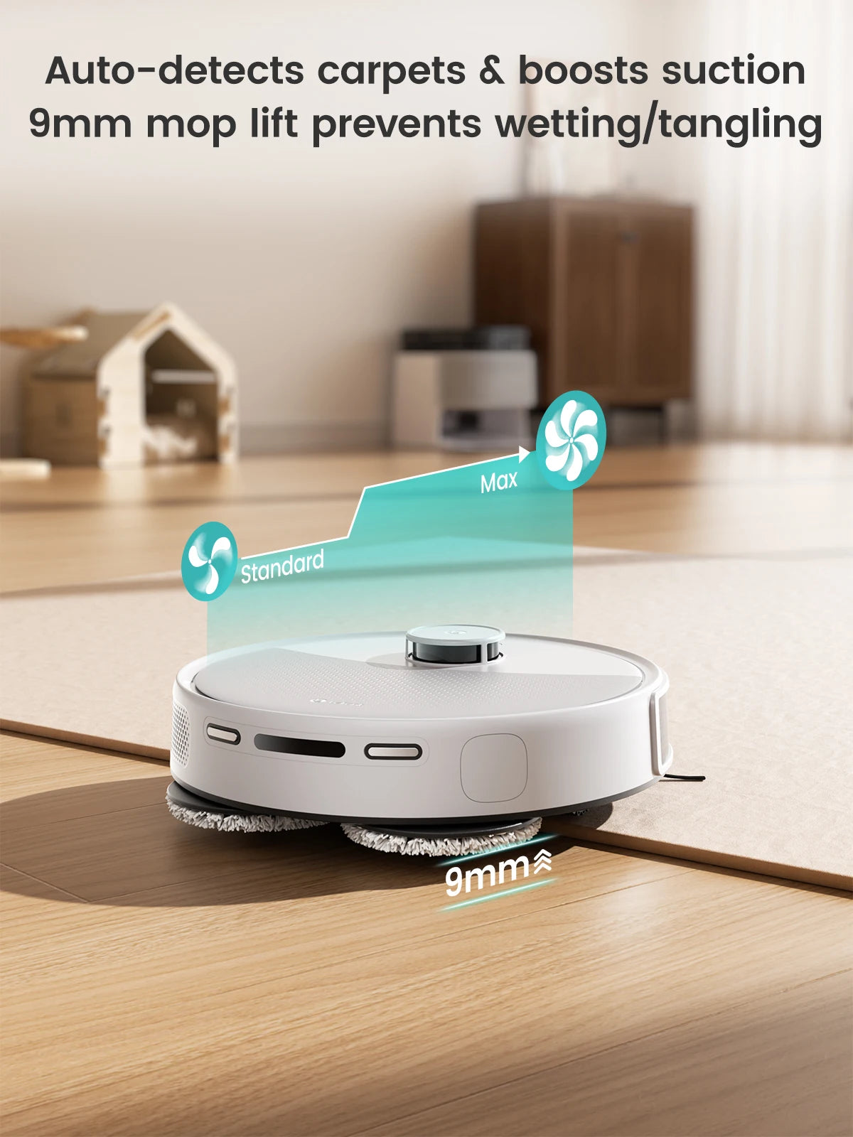 Lefant M3L Robot Vacuum Cleaner and Mop, 10000Pa Suction, 90-Day Self-Emptying, Auto Mop Washing, Obstacle Avoidance, All-in-One for Pet Hair Carpet, 5G WiFi Alexa/APP/iWatch ,Control, 220 min Battery, Double Rotary Cloth