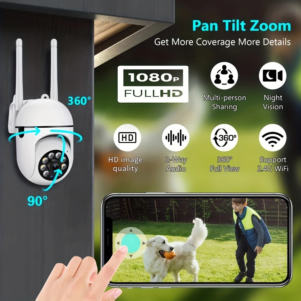 APP Wireless 1080P HD Indoor/Outdoor WiFi Security Camera, Color Night Vision,