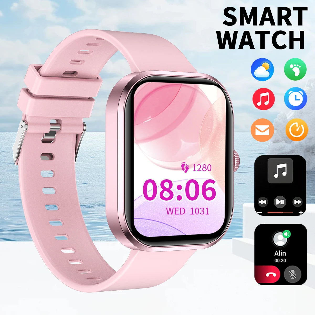 Multifunctional Smart Watch Men Women Bluetooth Connected