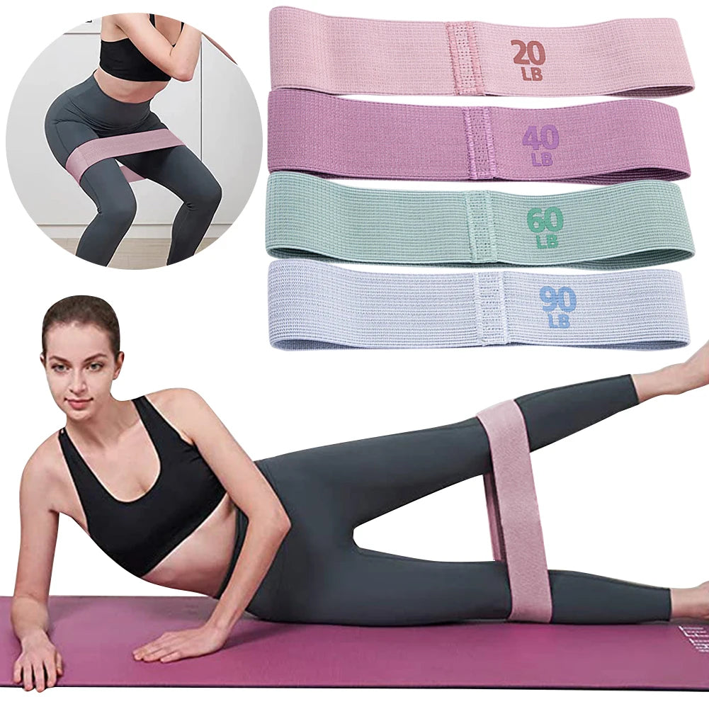 Hip Resistance Bands Anti-Slip Stretch Fitness Strips Portable Glute Thigh