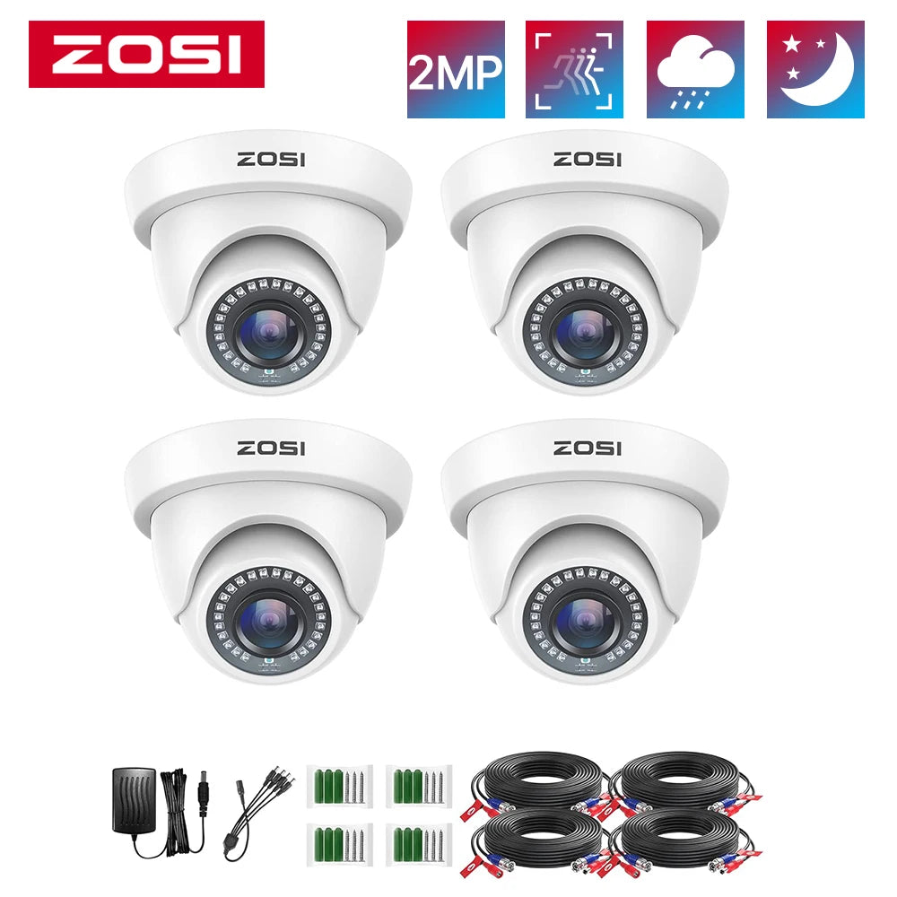 4Pack 2.0MP HD 1080P Security Cameras Kit Indoor Outdoor Home CCTV