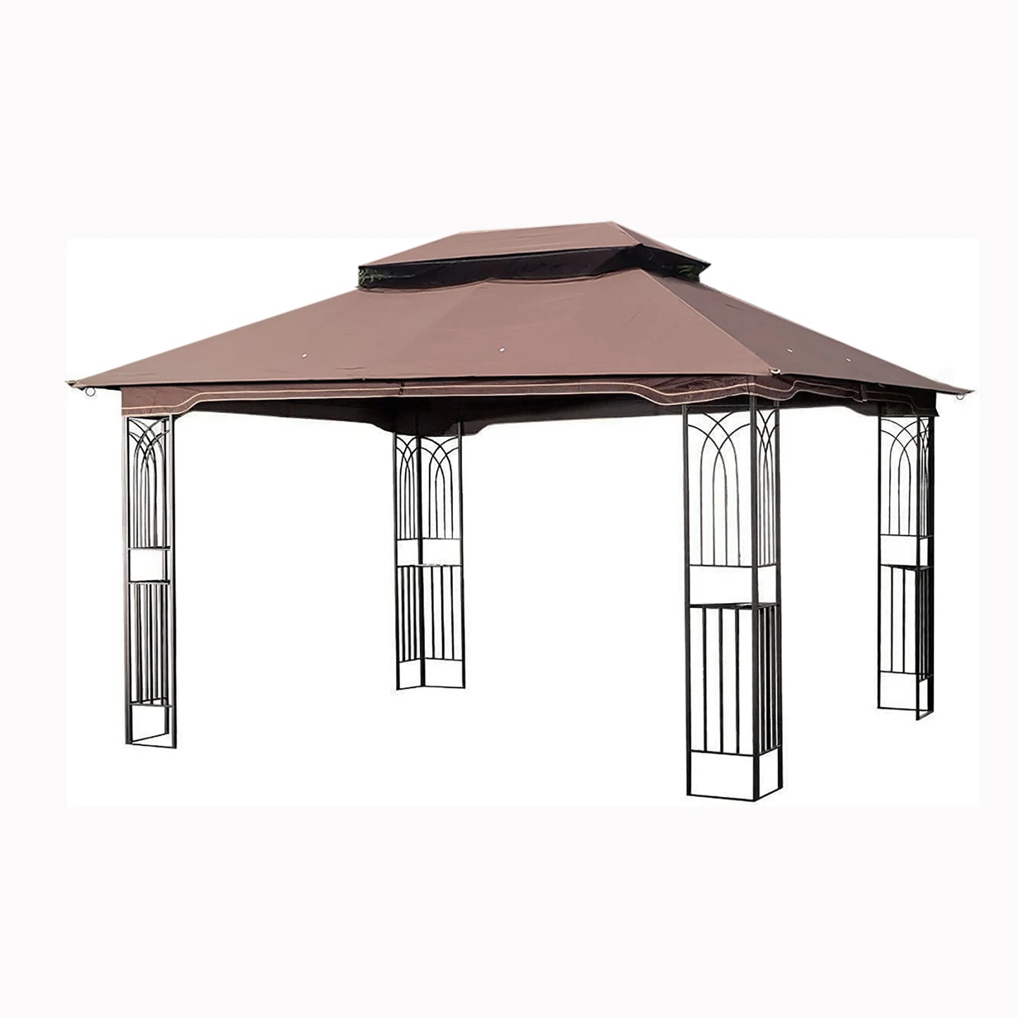 13x10 Outdoor Patio Gazebo Canopy Tent With Ventilated Double Roof And Mosquito net