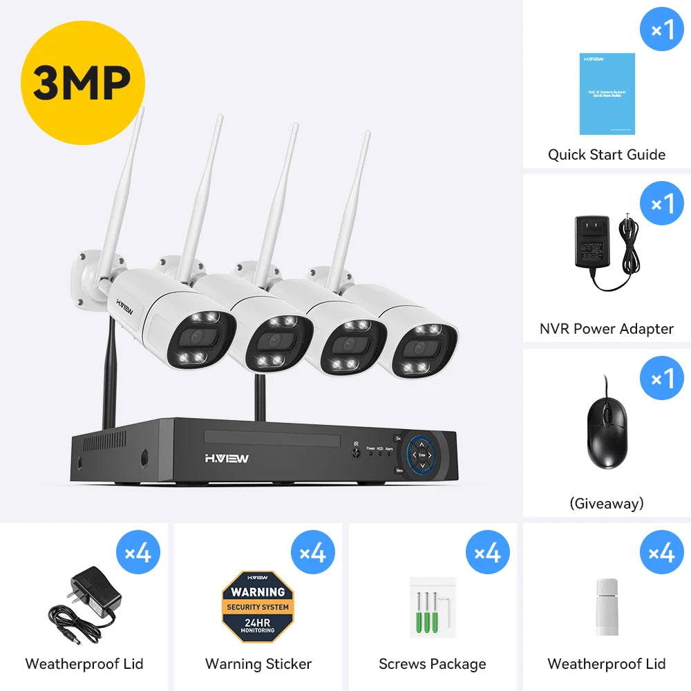 8CH 5mp Wireless Wifi Camera Security System CCTV Camera Video Surveillance Kit NVR Indoor Outdoor