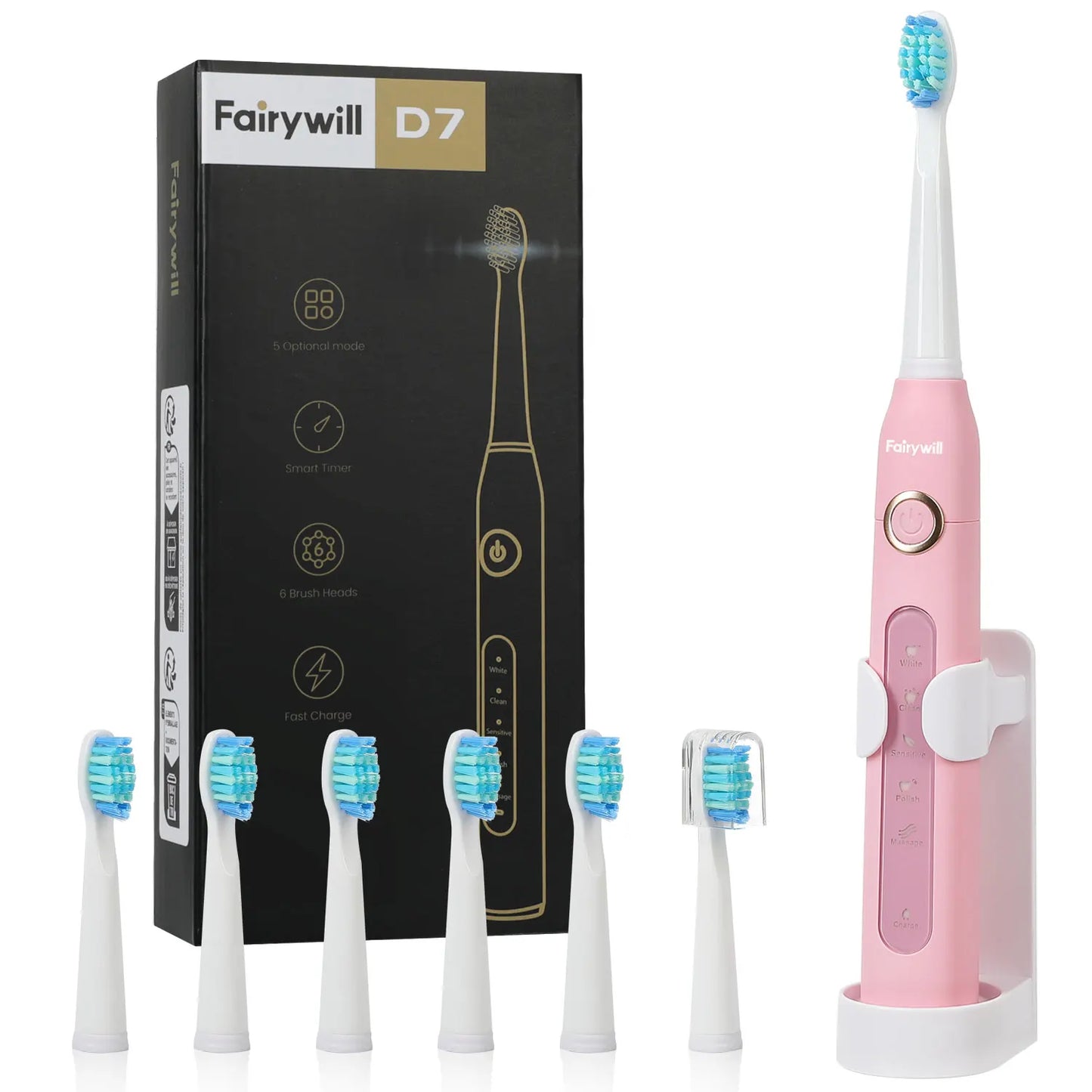 Electric Sonic Toothbrush USB Charge FW-D7 Rechargeable Waterproof Electronic Tooth Brushes