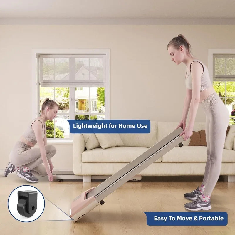 DeerRun 2025 Upgrade Walking Pad, Raceable Smart Under Desk Treadmill with Rewards Program,