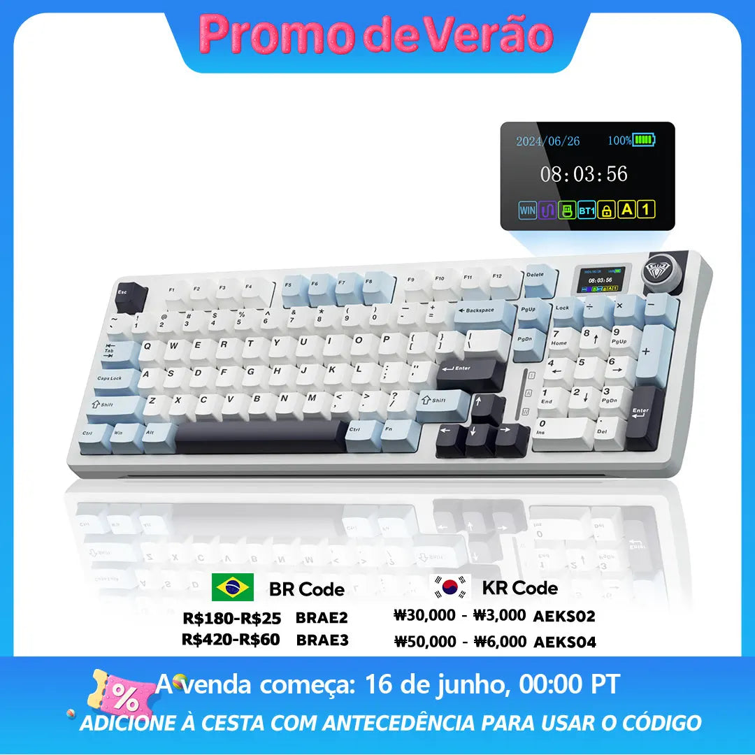 Wireless Mechanical Keyboard Gasket Hot-swap Gaming Keyboard