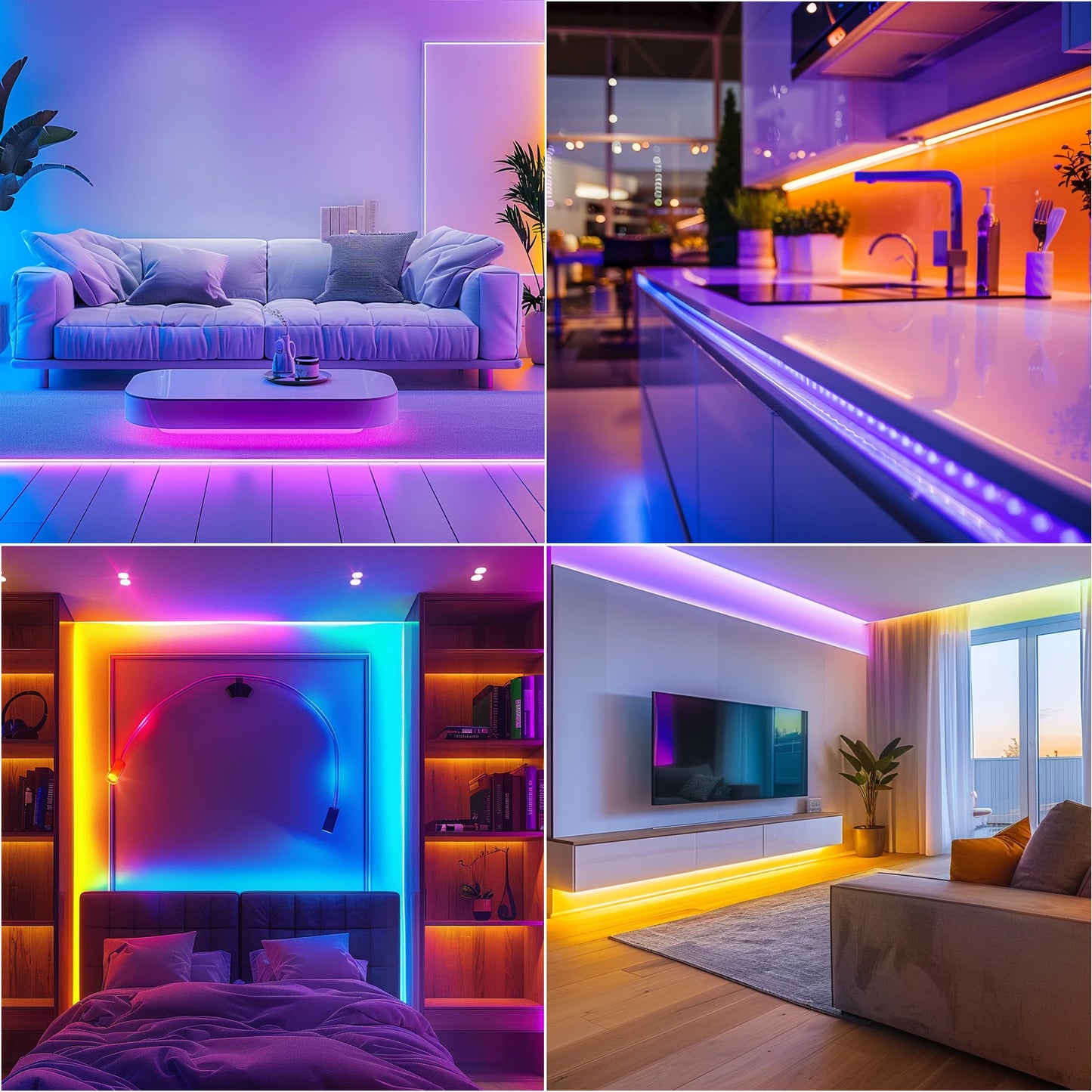 100FT WIFI outdoor LED strip lights, music synchronization