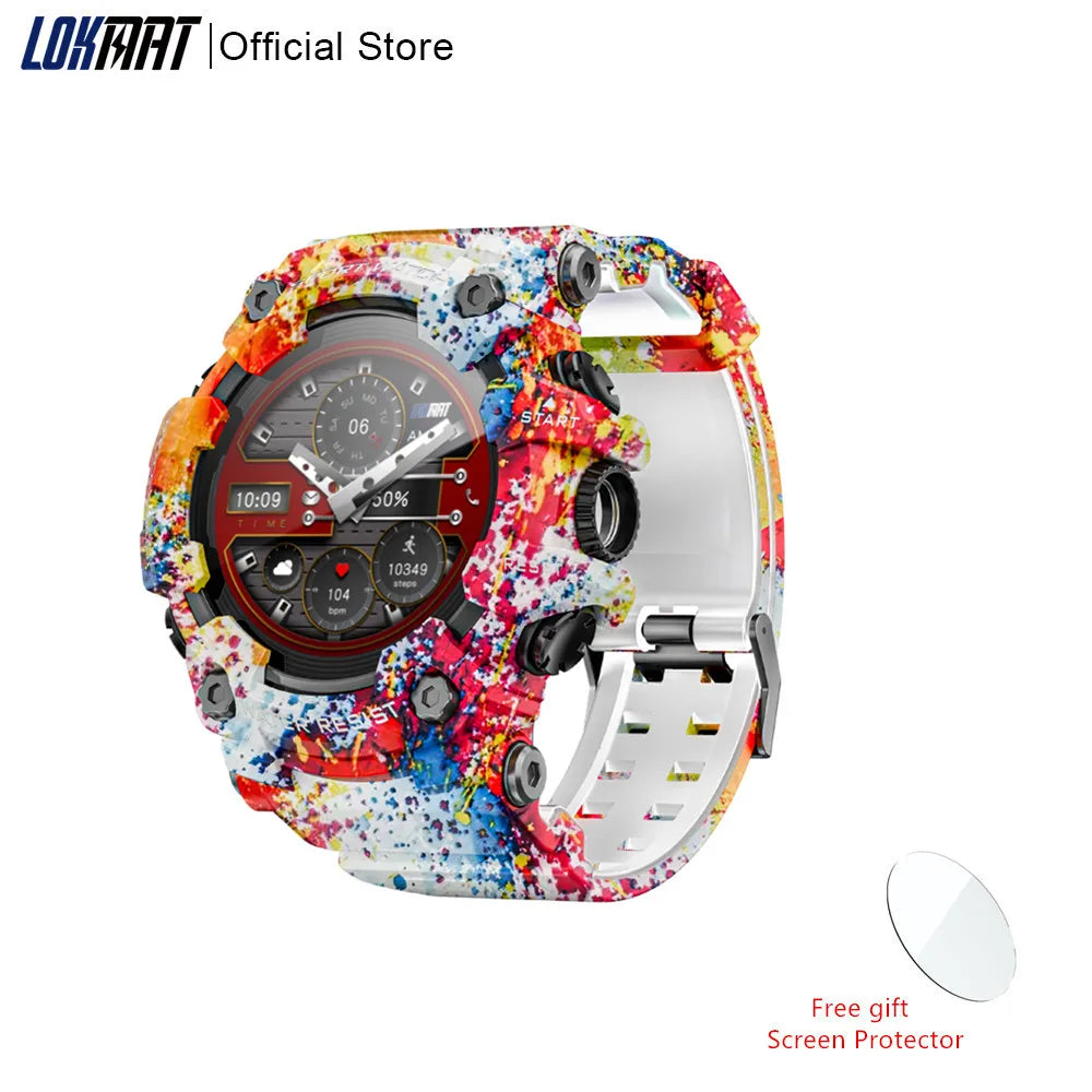 Rugged Sport Smart Watch ATTACK-GT Bluetooth Calls Colorful Waterproof Military