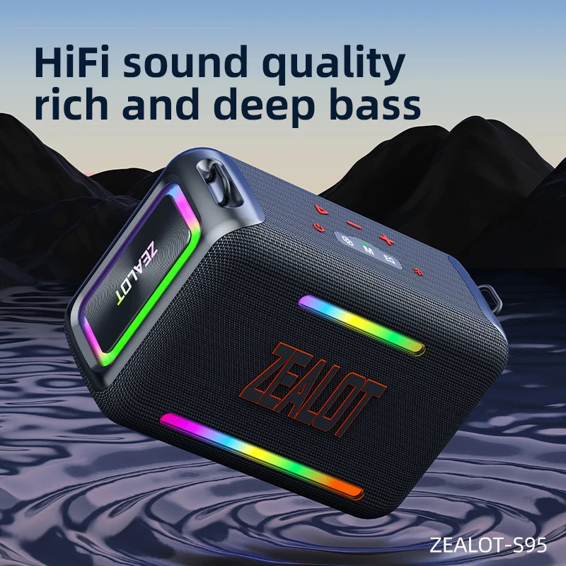 120W Waterproof Portable Loud Bluetooth Speaker, Wireless Outdoor Boombox