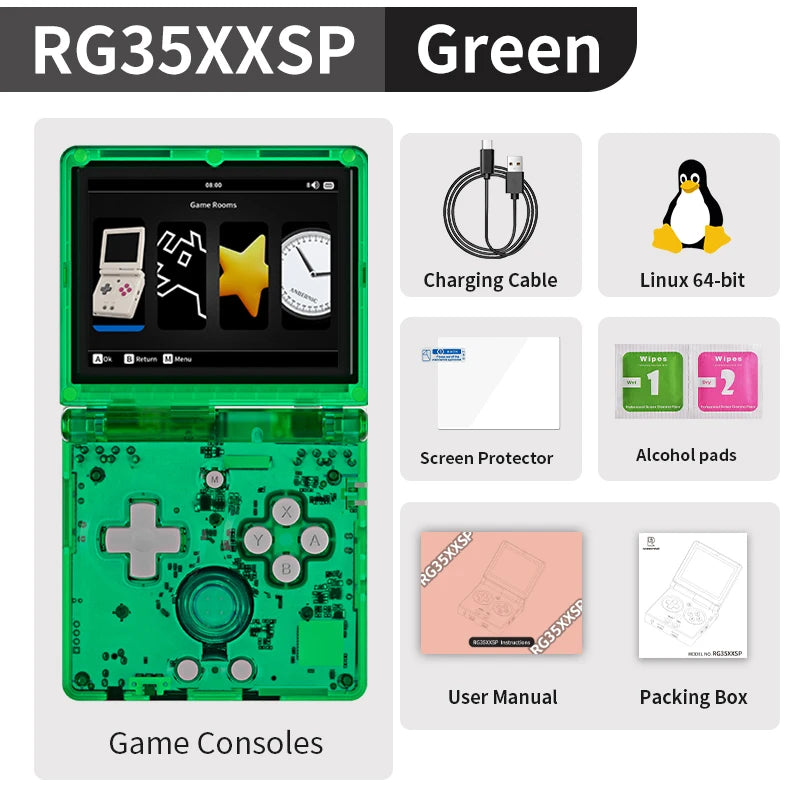 Flip Retro Handheld Game Console Linux 64bit WiFi Bluetooth