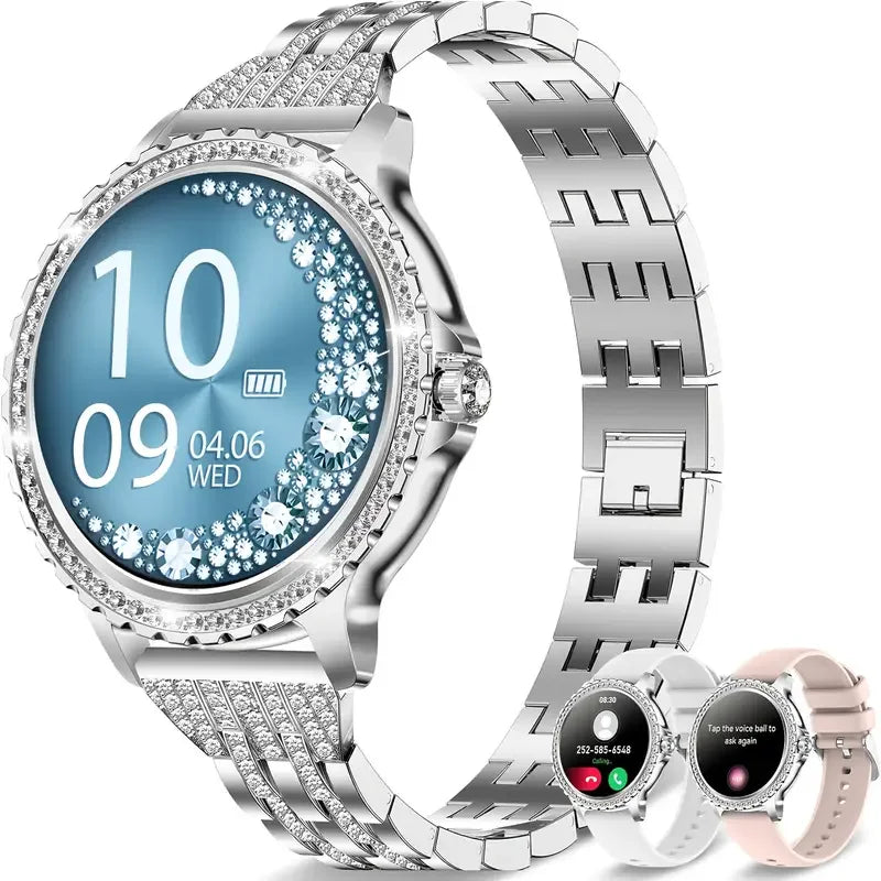 Smart Watches for Women, HD Fitness Tracker Watch with Answer