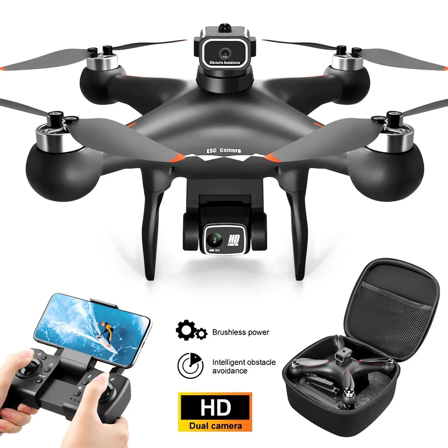 MAX Drone Professional with 3 Batteries 8K Dual Camera Optical Flow