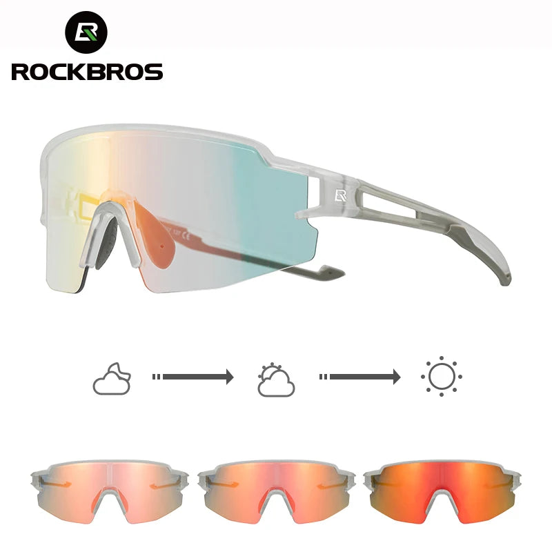 Cycling Glasses Photochromic Polarized Lens Bike Glasses UV400 Protection Eyewear