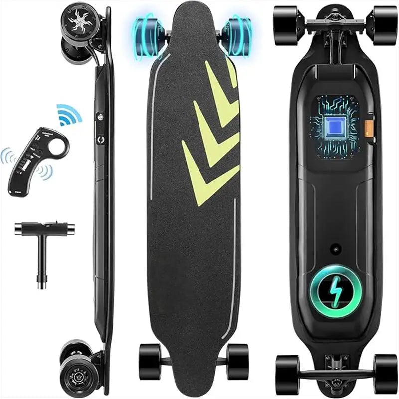 38" Electric Skateboard with Remote Control, Motor, 28 MPH