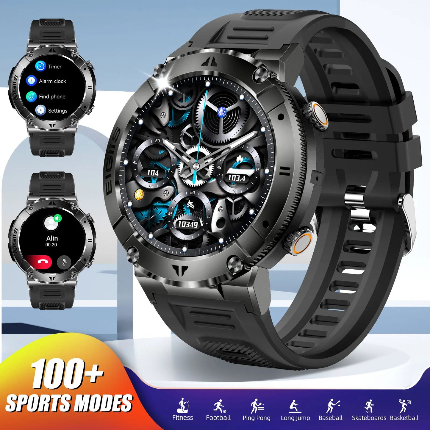 Smart Watch Men TFT Display Bluetooth Call Blood Pressure Sport Fitness Health Monitor