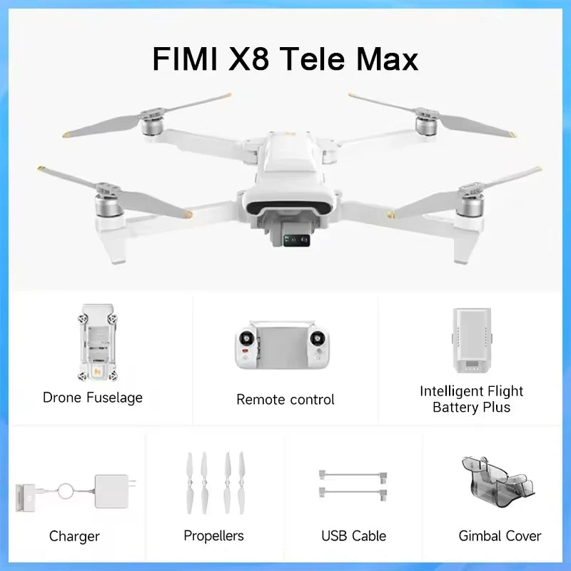 X8 Tele Max drone Dual Sony Cameras 4K 60fps 5.0 20km GPS AI Super Night Video