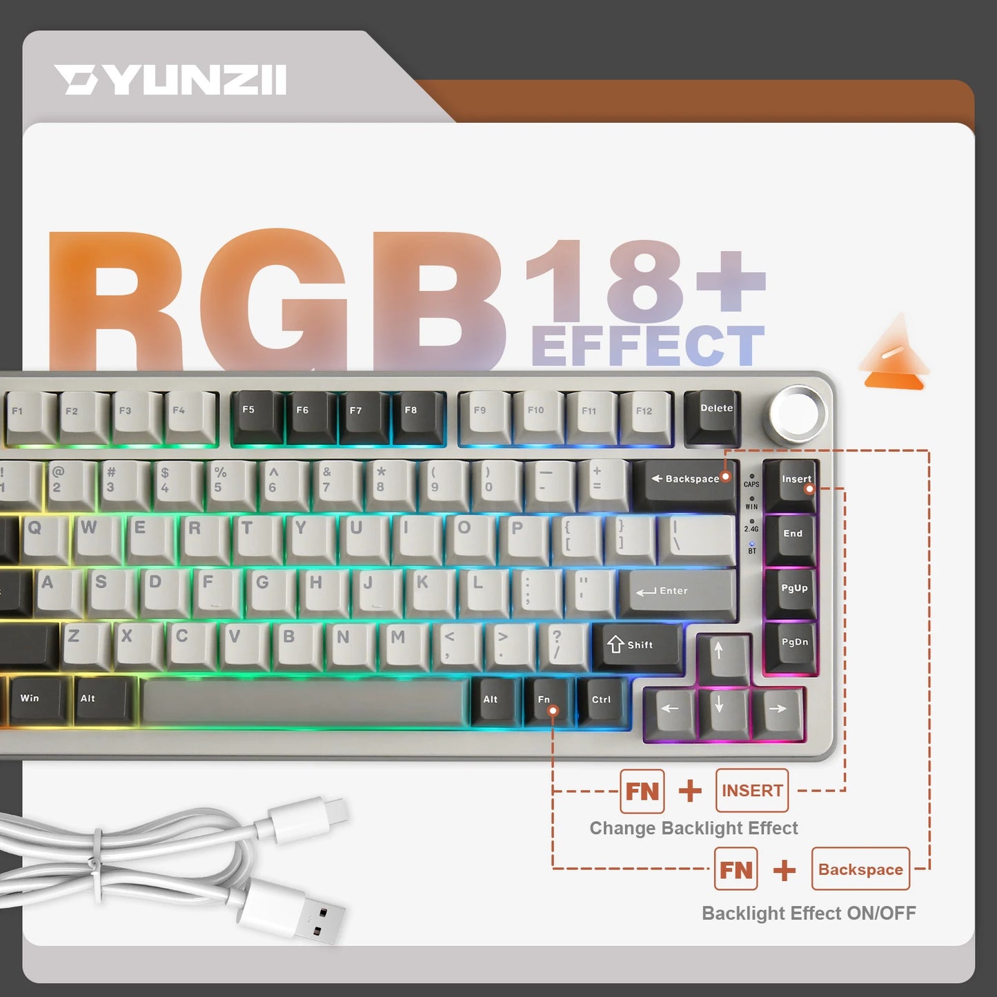 B75 PRO 82-Key Wireless Mechanical Gaming Keyboard,