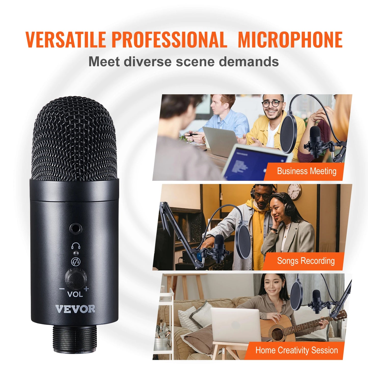 USB Microphone Professional Condenser Kit for Recording Video Gaming Singing Streaming